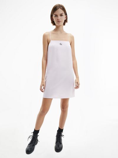 Calvin Klein Ruhák HU252974 | Calvin Klein Logo Slip Női Ruha Rózsaszín